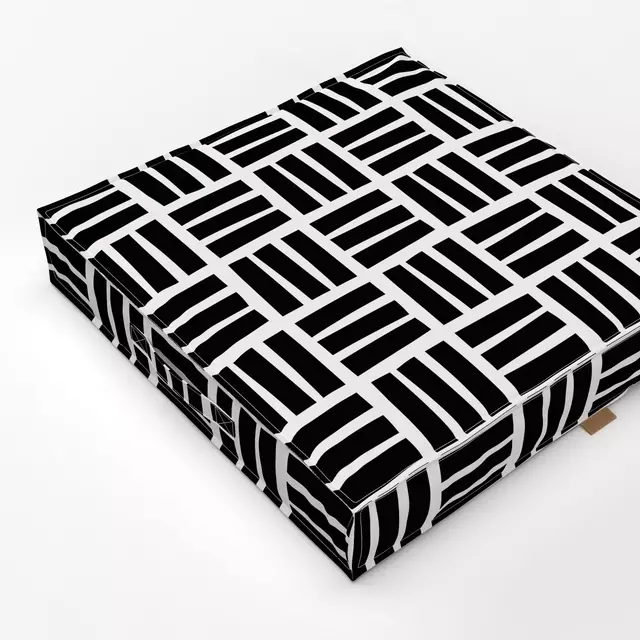 Bodenkissen Color Blocks black white
