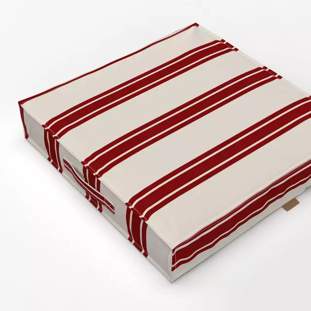 Bodenkissen Weihnachtsstreifen 1 rot beige