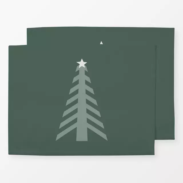 Tischset Weihnachtsbaum grün