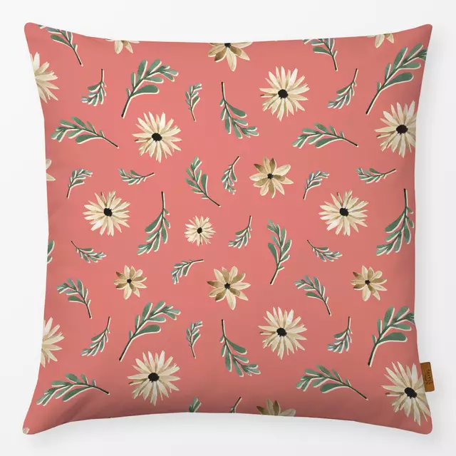 Kissen Watercolor Florals Coral