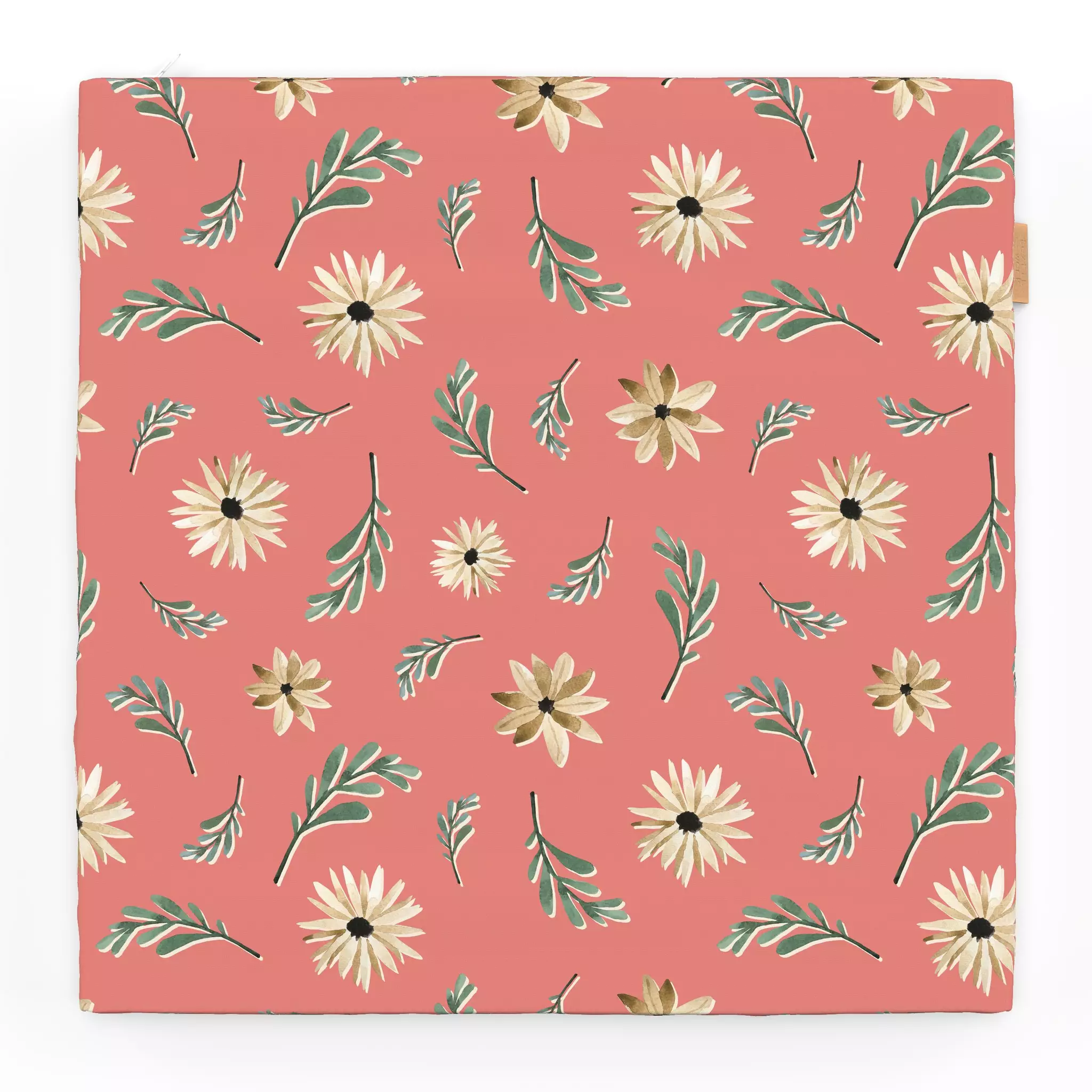 Sitzkissen Watercolor Florals Coral Watercolor Florals Coral