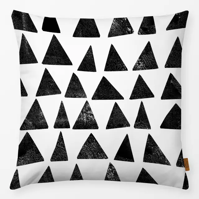 Kissen Triangles Black & White