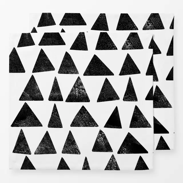 Servietten Triangles Black & White
