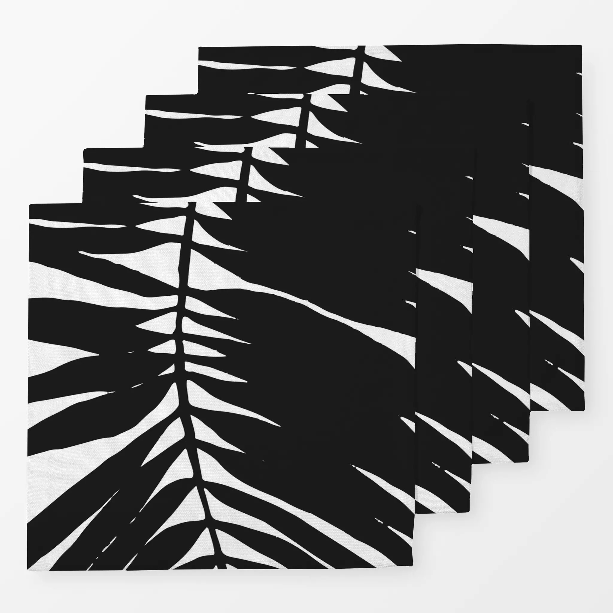 Servietten Big Butterfly PalmLeaf - Black Big Butterfly PalmLeaf - Black
