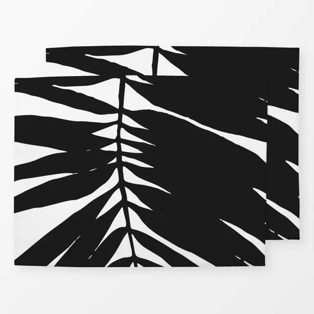 Tischset Big Butterfly PalmLeaf - Black