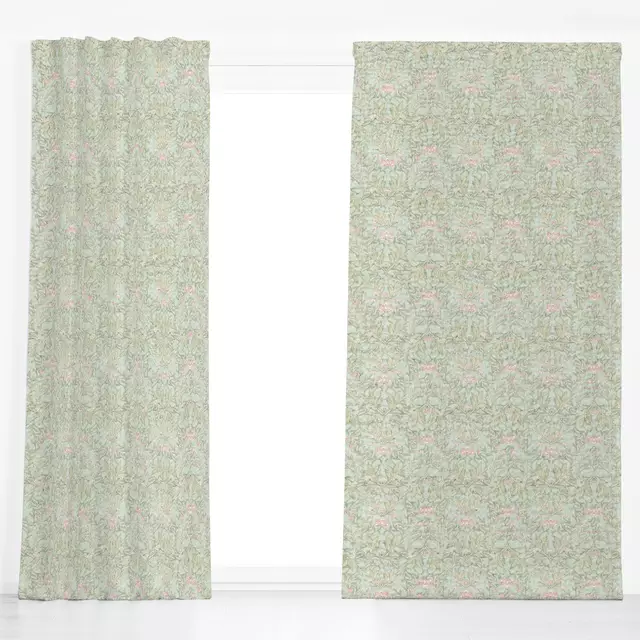 Dekovorhang William Morris blumen turkis