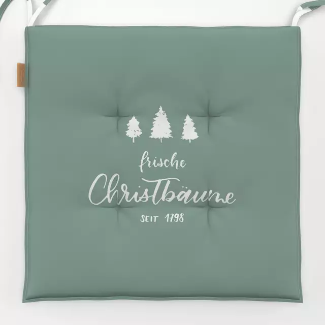 Sitzkissen Frische Christbäume grün