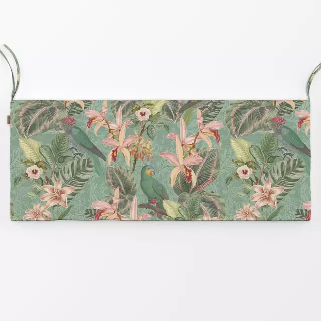 Bankauflage Vintage Jungle Birds Teal