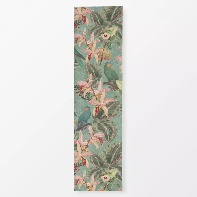 Tischläufer Vintage Jungle Birds Teal