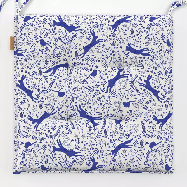 Sitzkissen Reh Fuchs & Hase blau