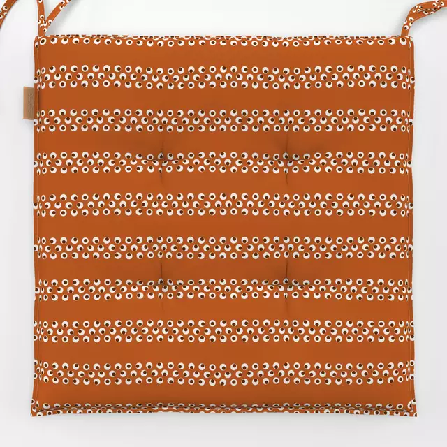 Sitzkissen Eyeballs rostbraun boho