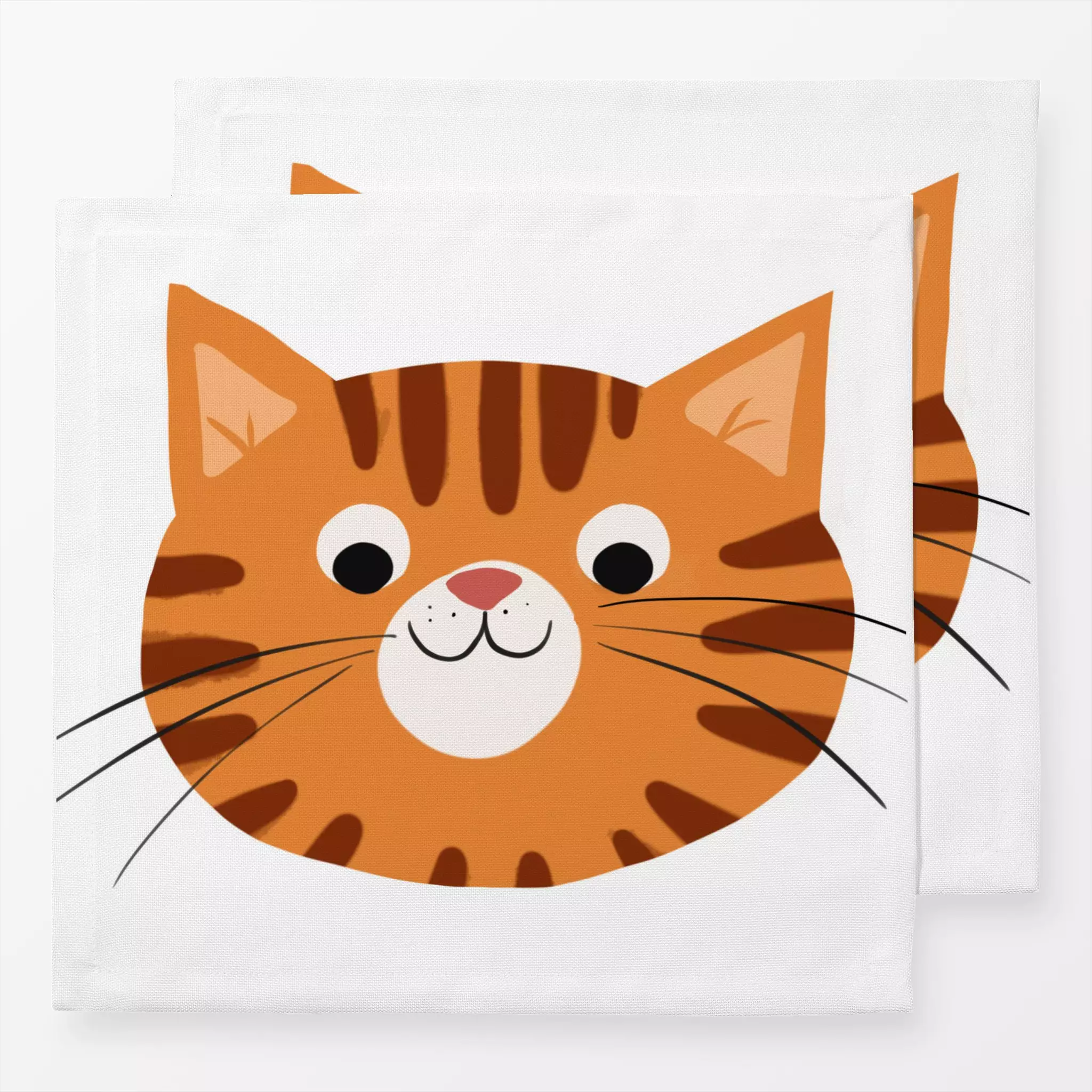 Servietten Freundliche Katze Rot Freundliche Katze Rot