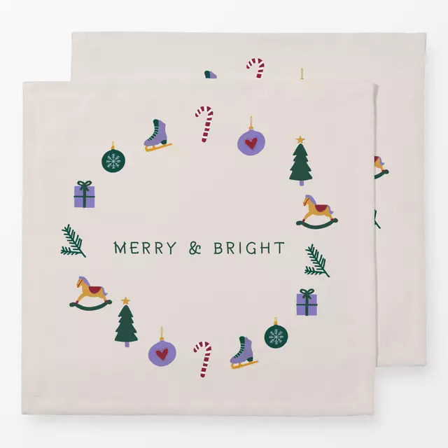 Servietten Merry & Bright Kranz