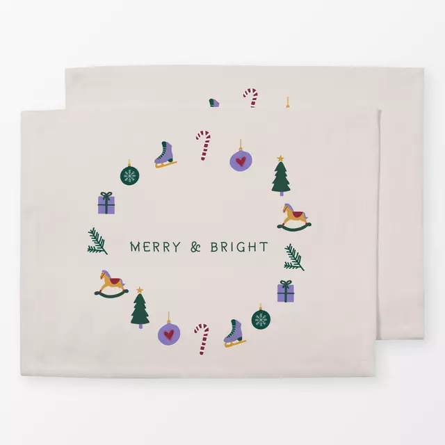 Tischset Merry & Bright Kranz
