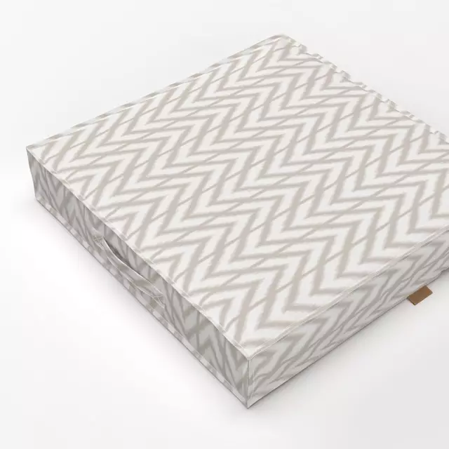 Bodenkissen Zigzag Ikat Beige