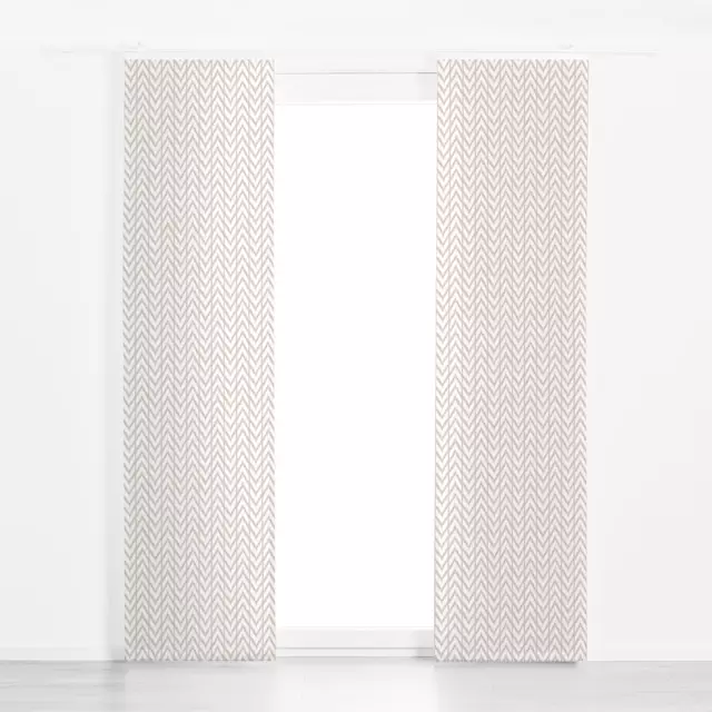 Flächenvorhang Zigzag Ikat Beige