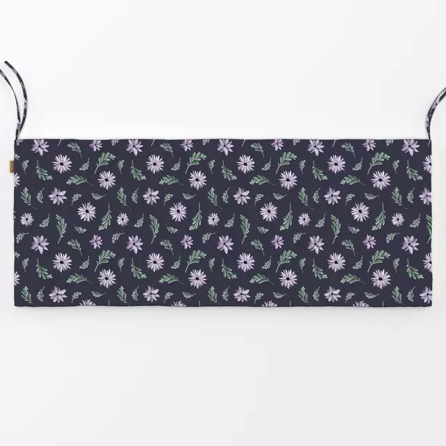 Bankauflage Watercolor Florals Aubergine