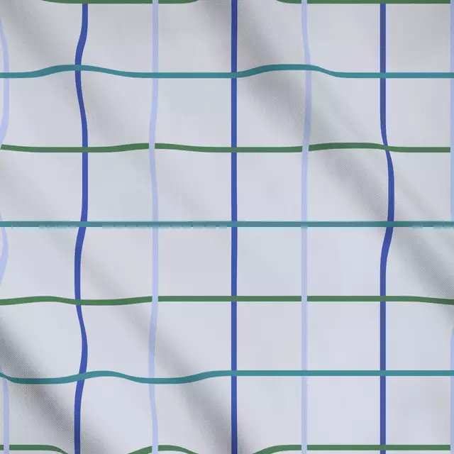 Meterware Checkered Pattern Blue Green