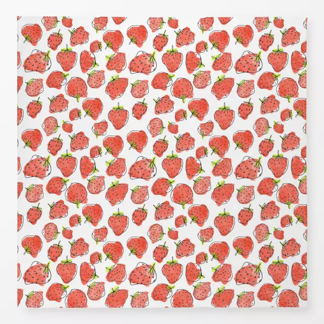 Tischdecke Erdbeeren Muster