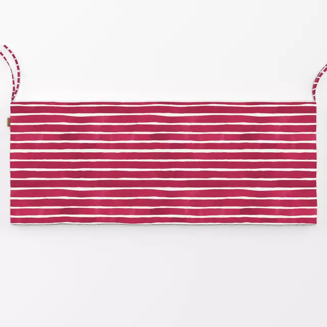 Bankauflage Aquarell Streifen Viva Magenta
