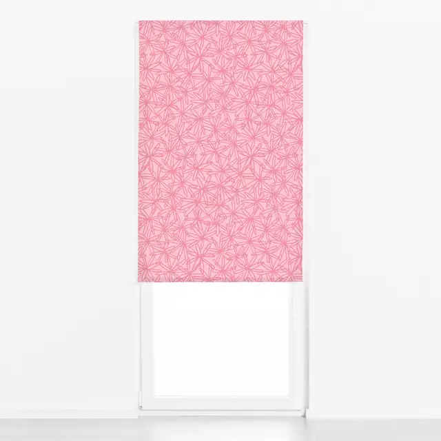 Raffrollo Floral Net pink