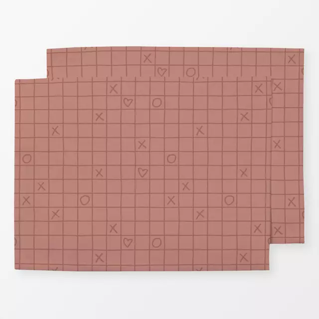 Tischset Grid XO 2 Terracotta