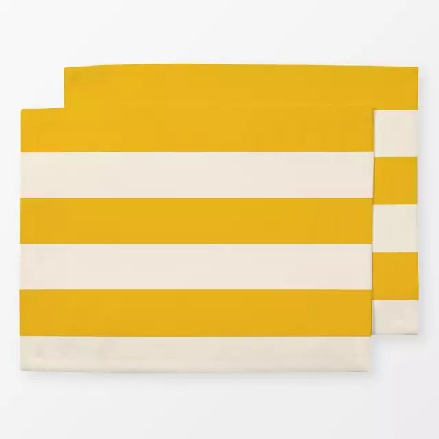 Tischset Streifen Gelb & Beige