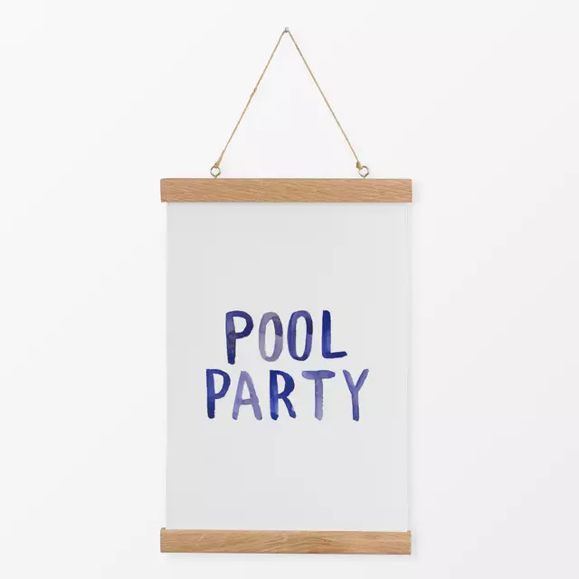 Textilposter Pool Party