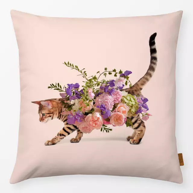 Kissen Floral Cat