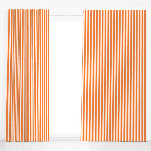Dekovorhang Bold Stripes sunrise orange