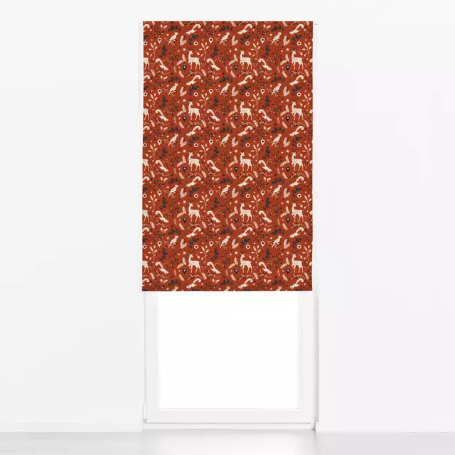 Raffrollo Winter Woodland | rot