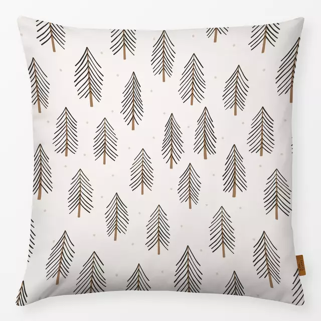 Kissen Winter Forest charcoal beige