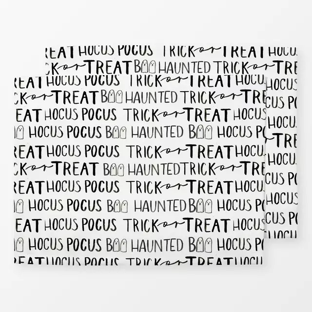 Tischset Halloween Lettering Pattern