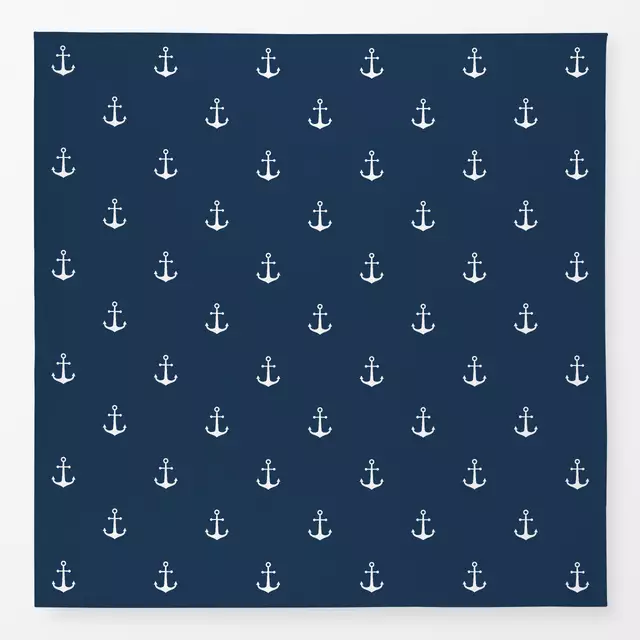 Tischdecke Anker Blau