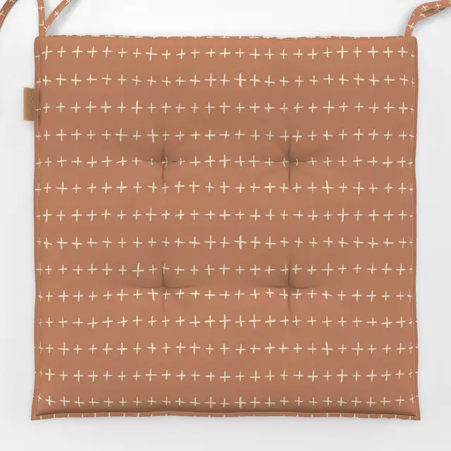 Sitzkissen Kleine Kreuze Braun