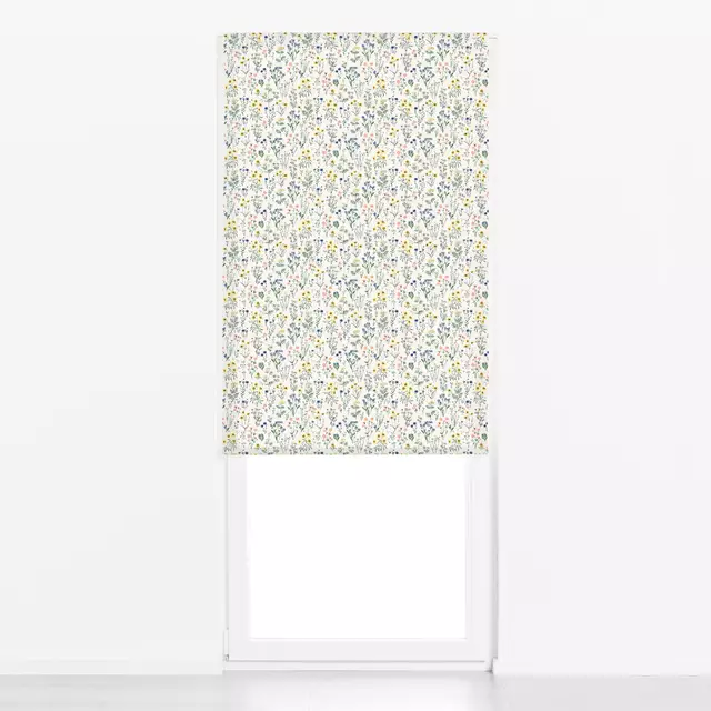 Raffrollo Wild Flowers Offwhite