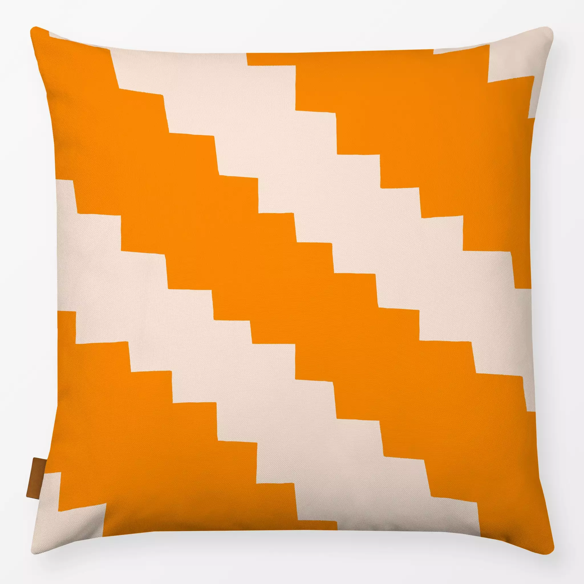 Kissen Treppe Orange Creme Zickzack Treppe Orange Creme Zickzack