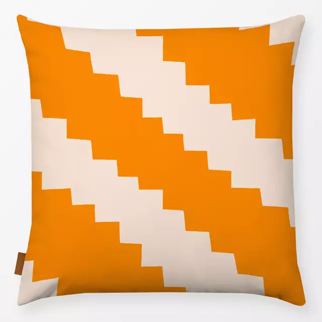 Treppe Orange Creme Zickzack