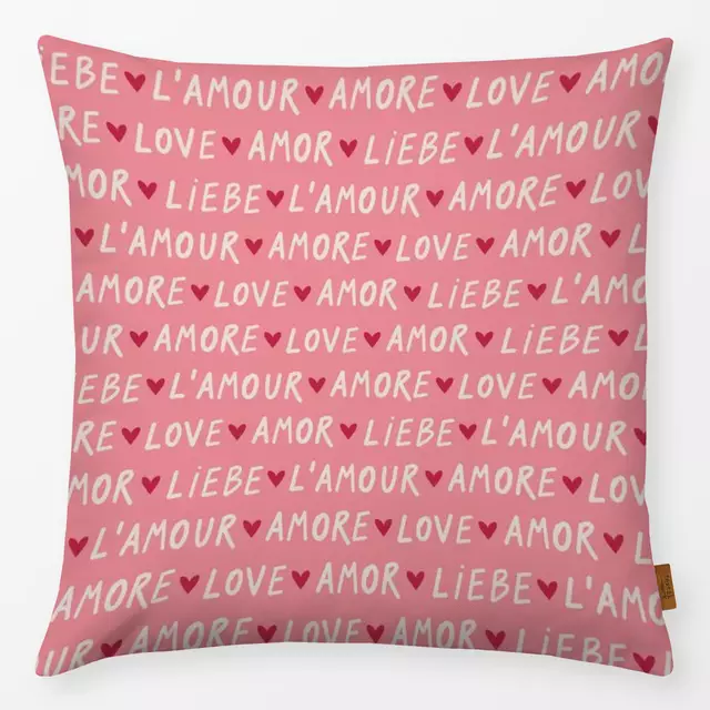 Kissen Sprache der Liebe Pink