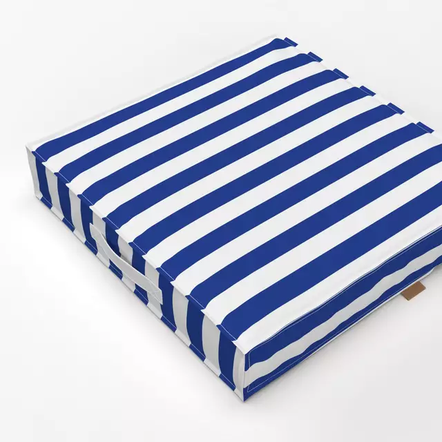Bodenkissen Stripes Coco | blau