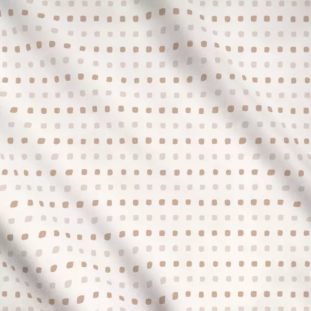 Meterware Snowballs brown beige