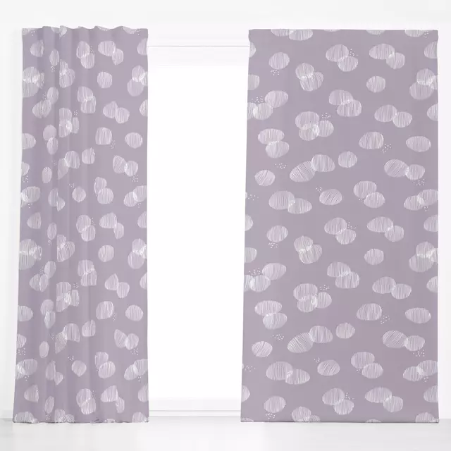 Dekovorhang Line Art | Dots | lavender