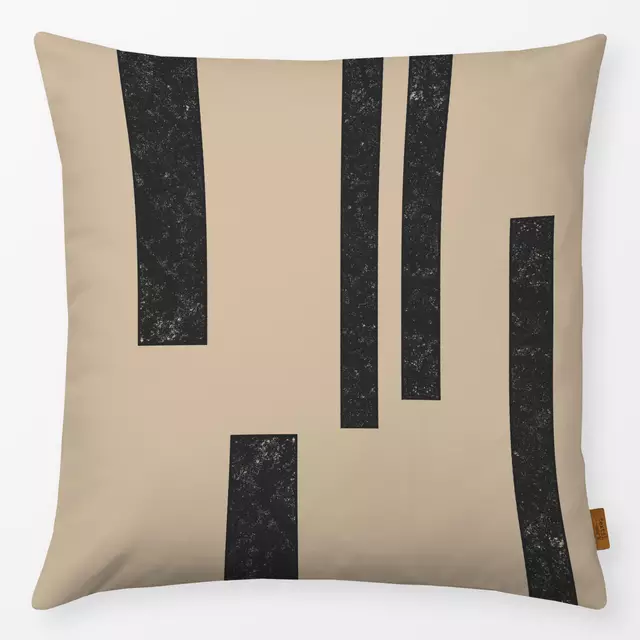Kissen Abstrakt Lines dark sand