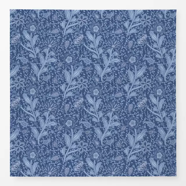 Tischdecke Chinoiseries Blumenwiese blau