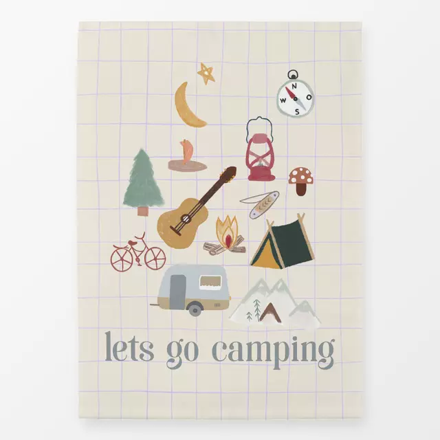 Geschirrtuch Lets go camping