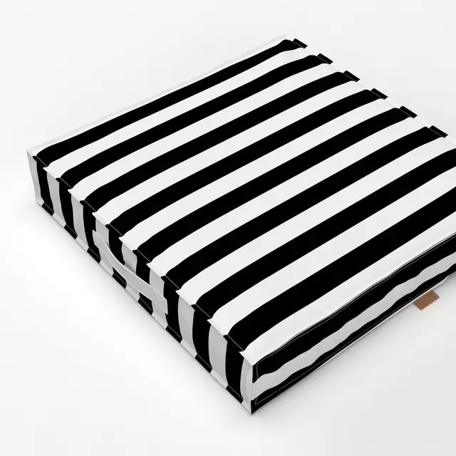 Bodenkissen Stripes Coco | schwarz
