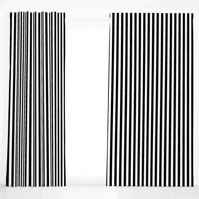 Dekovorhang Stripes Coco | schwarz