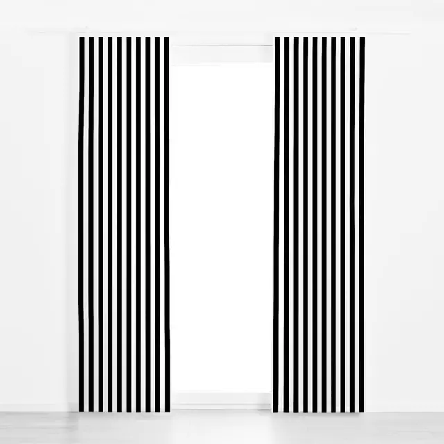 Flächenvorhang Stripes Coco | schwarz